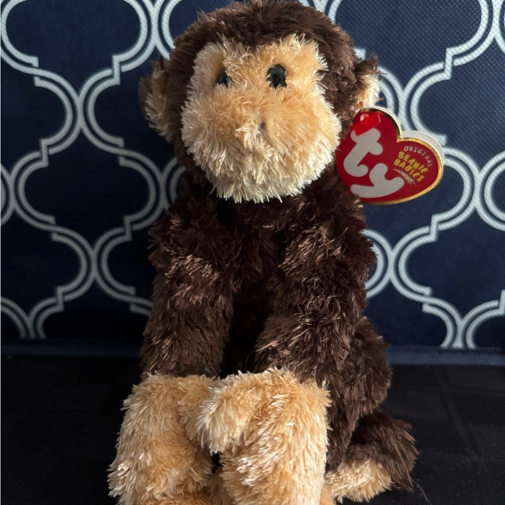 Retired TY Beanie Babies Monkey Plush- Swinger